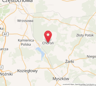 Map of Choroń, Silesia