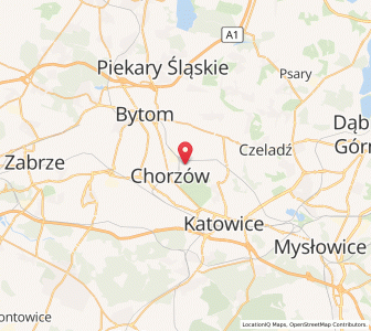 Map of Chorzów, Silesia