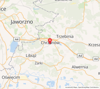 Map of Chrzanów, Lesser Poland