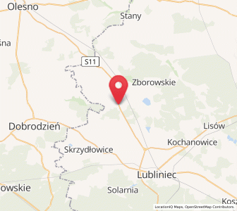 Map of Ciasna, Silesia
