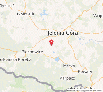 Map of Bad Warmbrunn, Lower Silesia