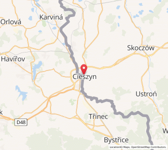 Map of Teschen, Silesia