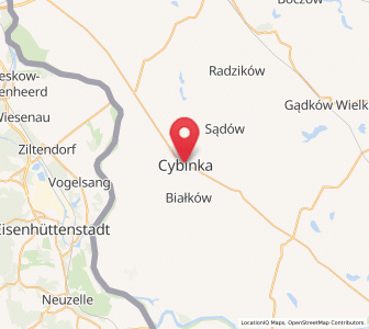 Map of Cybinka, Lubusz