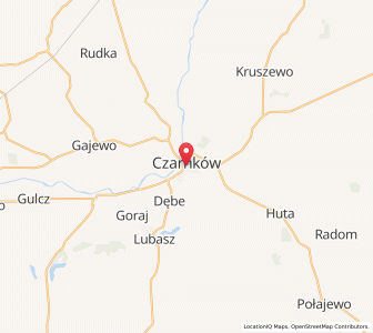 Map of Czarnikau, Greater Poland