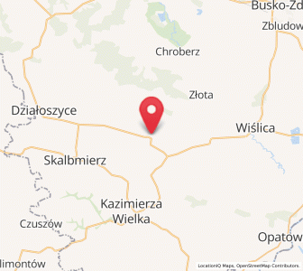 Map of Czarnocin, Świętokrzyskie