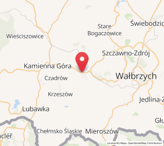 Map of Schwarzwaldau, Lower Silesia