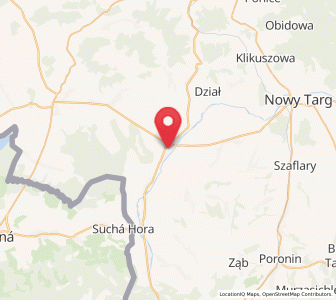 Map of Czarny Dunajec, Lesser Poland