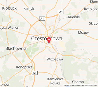 Map of Czenstochau, Silesia
