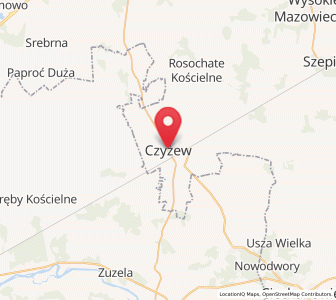 Map of Czyżew, Podlasie