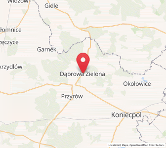Map of Dąbrowa Zielona, Silesia