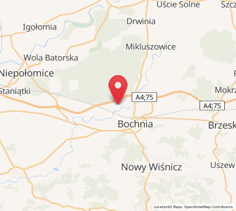 Map of Damienice, Lesser Poland