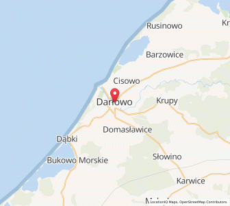 Map of Rügenwalde, West Pomerania