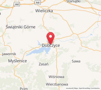 Map of Dobczyce, Lesser Poland