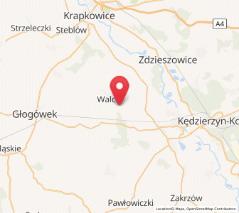 Map of Dobieszowice, Opole Voivodeship