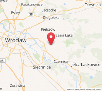 Map of Dobrzykowice, Lower Silesia