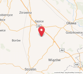 Map of Domaniów, Lower Silesia