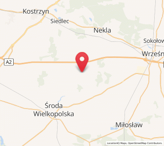 Map of Dominowo, Greater Poland