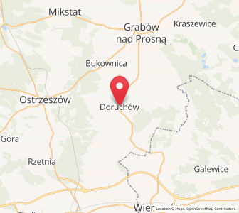 Map of Doruchów, Greater Poland