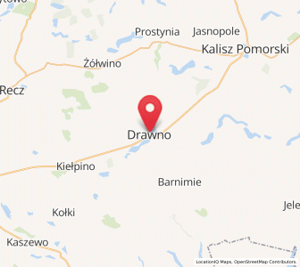 Map of Drawno, West Pomerania