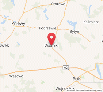Map of Duszniki, Greater Poland