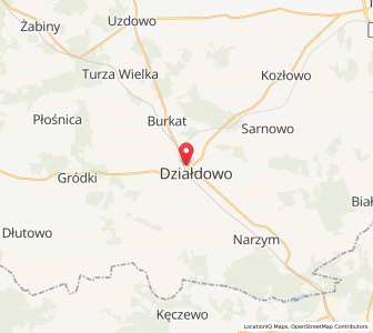 Map of Działdowo, Warmia-Masuria