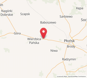 Map of Dzierzążnia, Mazovia