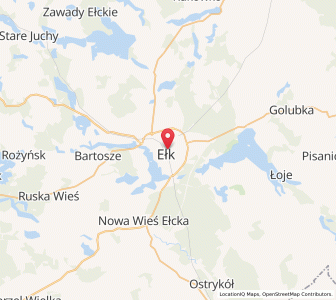 Map of Lyck, Warmia-Masuria