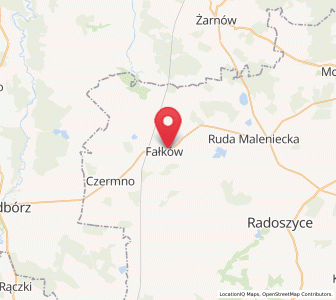 Map of Fałków, Świętokrzyskie