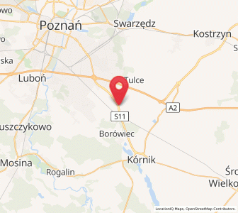 Map of Gądki, Greater Poland