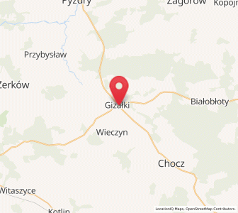 Map of Gizałki, Greater Poland