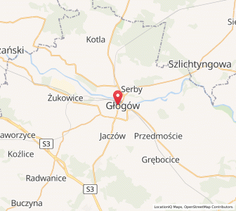 Map of Glogau, Lower Silesia