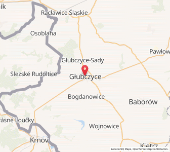 Map of Leobschütz, Opole Voivodeship