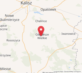 Map of Godziesze Wielkie, Greater Poland