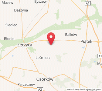 Map of Góra Świętej Małgorzaty, Łódź Voivodeship