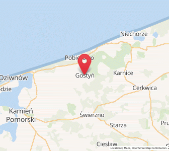 Map of Gostyń, West Pomerania