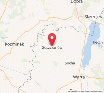 Map of Goszczanów, Łódź Voivodeship