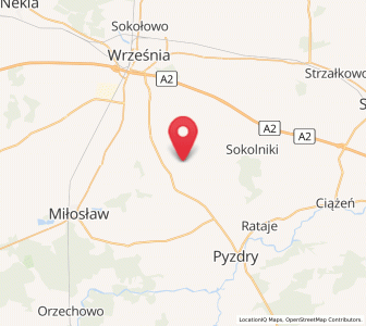 Map of Grabowo Królewskie, Greater Poland