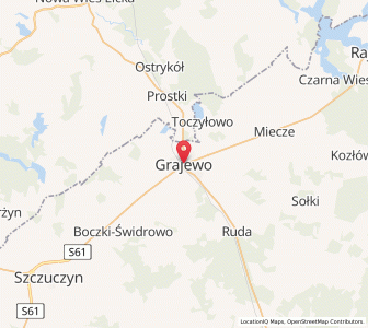 Map of Grajewo, Podlasie