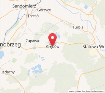 Map of Grębów, Subcarpathia