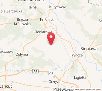 Map of Grodzisko Górne, Subcarpathia