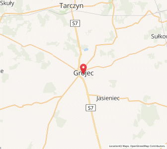 Map of Grójec, Mazovia