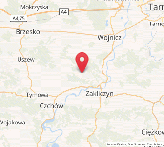 Map of Gwoździec, Lesser Poland