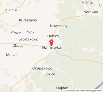 Map of Hajnówka, Podlasie