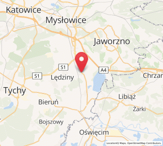Map of Imielin, Silesia