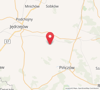Map of Imielno, Świętokrzyskie