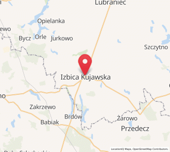 Map of Izbica Kujawska, Kujawsko-Pomorskie