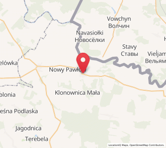 Map of Janow Podlaski, Lublin