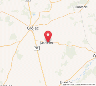 Map of Jasieniec, Mazovia