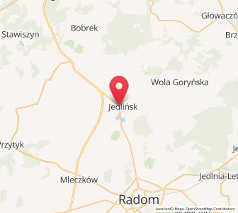 Map of Jedlińsk, Mazovia