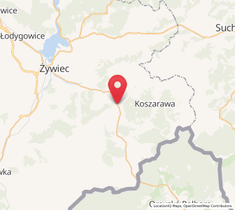 Map of Jeleśnia, Silesia